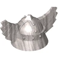 Helmet with Wings / Metallic Silver