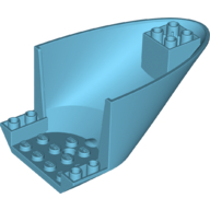 Lego Aircraft Fuselage Curved Aft Section 6 x 10 Bottom / Medium Azure