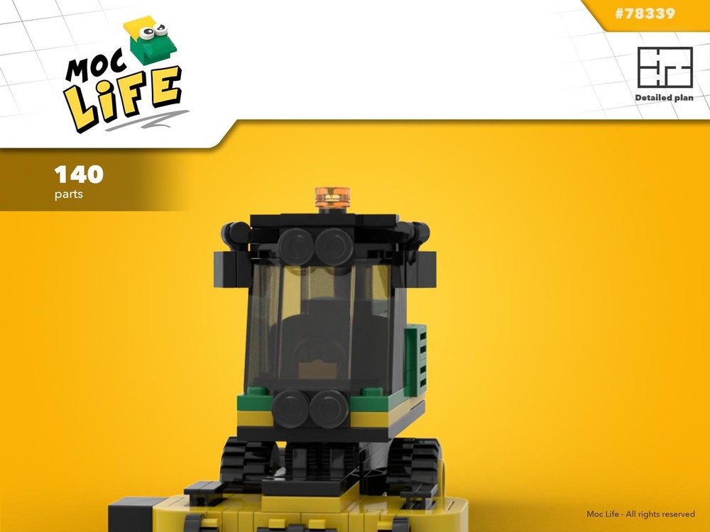 Lego John Deere front mower with cab