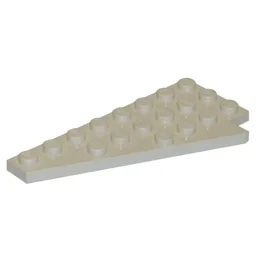 Wedge, Plate 8 x 4 Wing Left without Underside Stud Notch / White