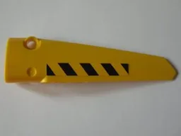Technic, Panel Fairing # 5 Long Smooth, Side A with Black and Yellow Danger Stripes Pattern (Sticker) - Set 8043