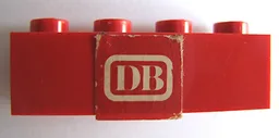 Brick 1 x 4 with 'DB' Pattern (Sticker) - Set 164