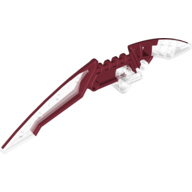 Lego Large Figure Weapon Staff, Marbled Dark Red Pattern (Staff of Light Blade)