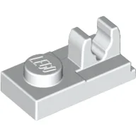 Plate Special 1 x 2, Top Clip [Split] / White