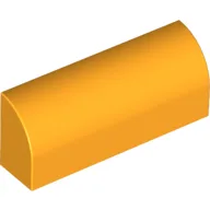 Brick Curved 1 x 4 x 1 1/3 No Studs / Bright Light Orange