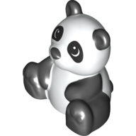Lego Duplo Animal Bear, Sitting, Panda Print / White
