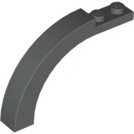 Brick Arch 1 x 6 x 3 1/3 Curved Top / Dark Gray