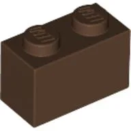Brick 1 x 2 / Brown