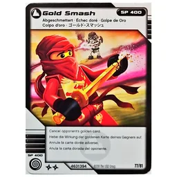 Trading Card, Ninjago Deck #1: 77 - Gold Smash - International Version / [No Color/Any Color]