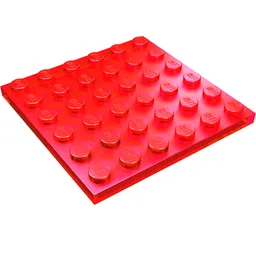 Plate 6 x 6 / Trans-Red