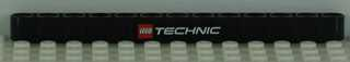 Lego Technic, Liftarm Thick 1 x 13 with LEGO TECHNIC Logo Pattern (Sticker) - Sets 8109 / 42043