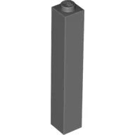 Brick 1 x 1 x 5 with Solid Stud / Dark Bluish Gray