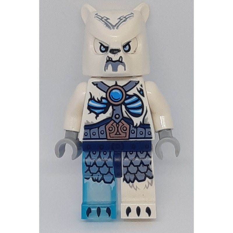 Lego Ice Bear Warrior with Trans-Light Blue Right Leg