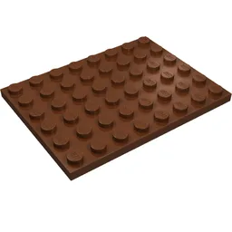 Plate 6 x 8 / Reddish Brown