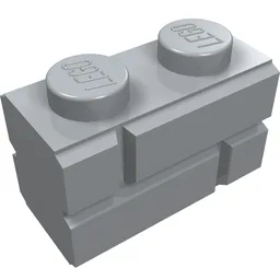 Brick Special 1 x 2 with Masonry Brick Profile / Light Bluish Gray