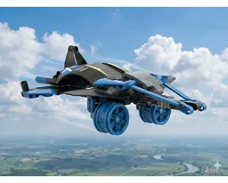 Flight Simulator with Joystick Control (Blue)
