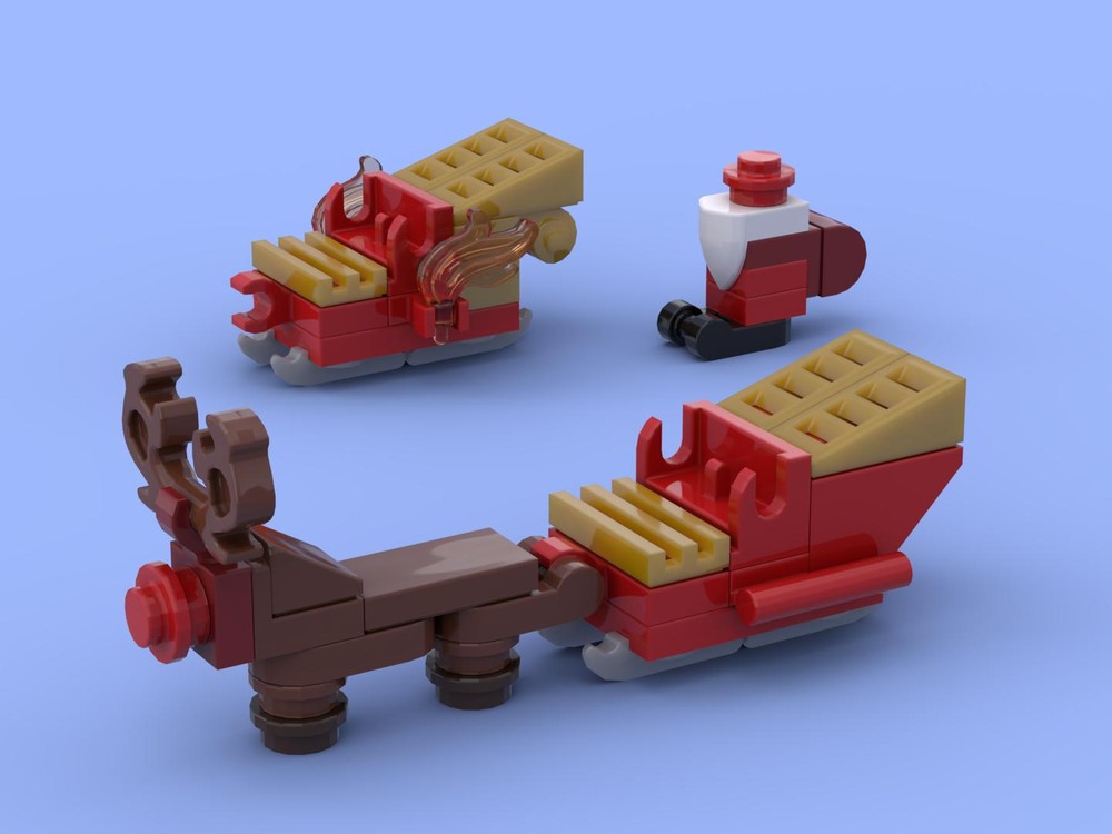 Lego Micro Santa's Sleigh (2 versions)