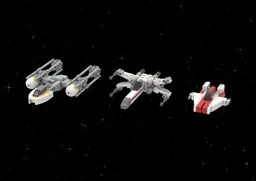 Mini-Scale X Wing, Y Wing and A Wing