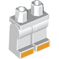 Lego Hips and White Legs with Orange Toes print / White