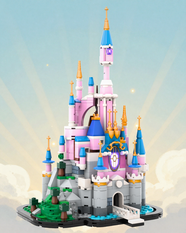 Lego Sleeping Beauty Castle midiscale inspired instructions