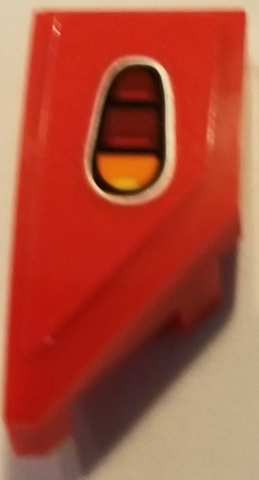 Lego Wedge 2 x 1 x 2/3 Left with Taillight Pattern (Sticker) - Set 75894