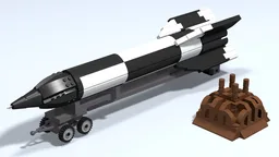 V2 A4 Rocket with Trailer and Stand