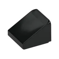 Brick Sloped 30° 1 x 1 x 2/3 (Cheese Slope) / Black
