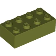 Brick 2 x 4 / Olive Green