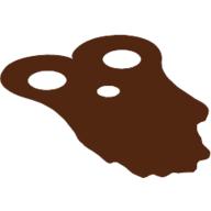 Lego Neckwear Cape, Pauldron, Tattered / Reddish Brown