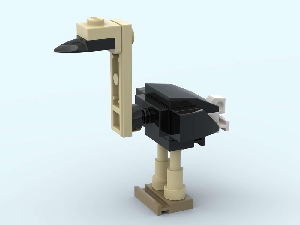 Lego African Ostrich in Minifig Scale