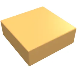 Tile 1 x 1 with Groove / Light Orange