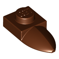 Lego Plate Special 1 x 1 with Tooth / Reddish Brown
