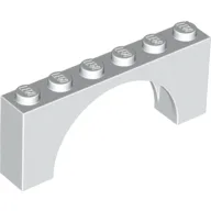 Brick Arch 1 x 6 x 2 - Very Thin Top without Reinforced Underside / White
