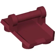 Plate Special / Shield Rectangular with 4 Studs, Handle / Dark Red