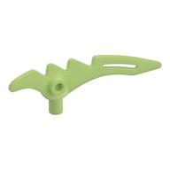 Lego Weapon Scythe / Crescent Blade Serrated with Bar / Yellowish Green