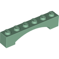 Lego Brick Arch 1 x 6 Raised Arch / Sand Green