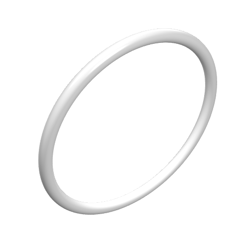 Lego Technic Rubber Belt Medium [26mm ID] [Round Cross Section] / White