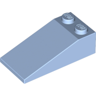 Lego Brick Sloped 18° 4 x 2 / Bright Light Blue