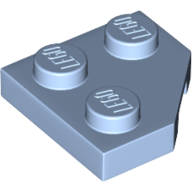 Lego Wedge Plate 2 x 2 Cut Corner / Bright Light Blue