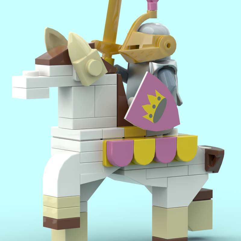 Lego Brickbuilt Horse for the Knight of the Yellow Castle
