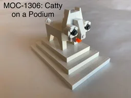 Catty on a podium