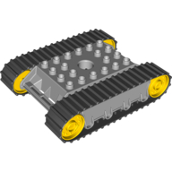 Lego Duplo Digger Base 8 x 9 x 2 with Treads / Light Bluish Gray