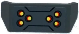 Vehicle, Spoiler with Bar Handle with Black Lines, Yellow and Orange Dots Pattern (Sticker) - Set 70312