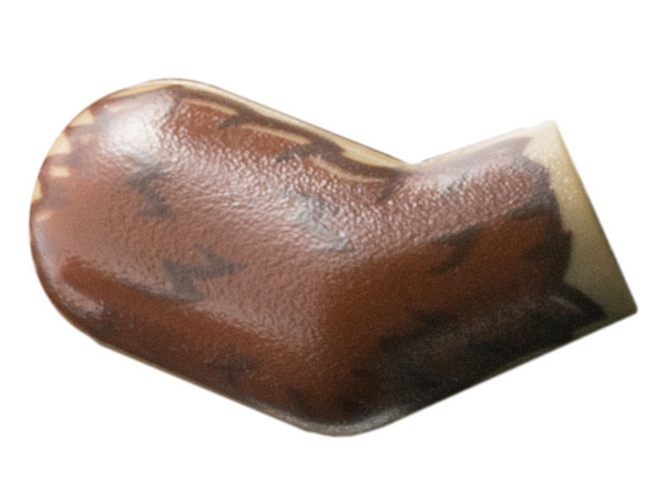 Lego Arm, Right with Reddish Brown and Dark Brown Fur Pattern