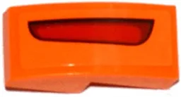 Slope, Curved 2 x 1 x 2/3 with Red Taillight Pattern Model Left Side (Sticker) - Set 75912