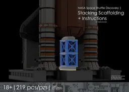 NASA Space Shuttle Discovery - Stacking Instructions & Scaffolding MOC