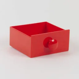 Duplo Cabinet Drawer 4 x 4 with Round Handle / Red