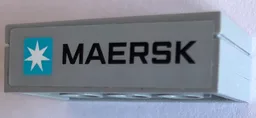 Stickered Assembly 4 x 2 x 1 with Maersk Logo Pattern (Sticker) - Set 10241
