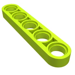 Technic Beam 1 x 5 Thin / Lime