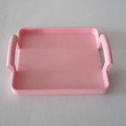Belville / Scala, Equipment Tray with Handles 5 x 4 x 1 / Pink